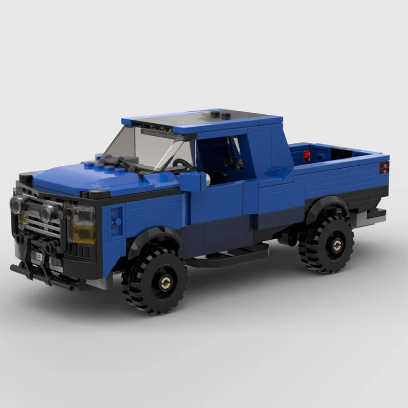 City Car Model MOC Building Bricks Modified Raptor F-150 Pickup Truck Modular Technology Children Holiday Gift Assemble Toy Suit