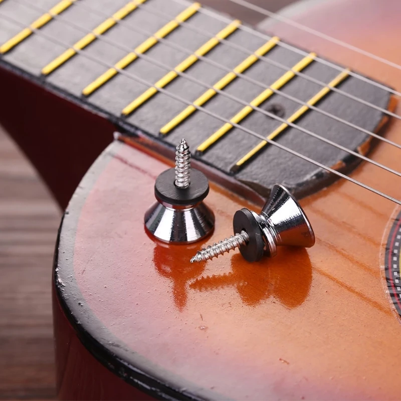 Guitar Strap Lock Set Straplock Buttons for Acoustic Classical Guitar Electric Bass Ukulele，Great Performance