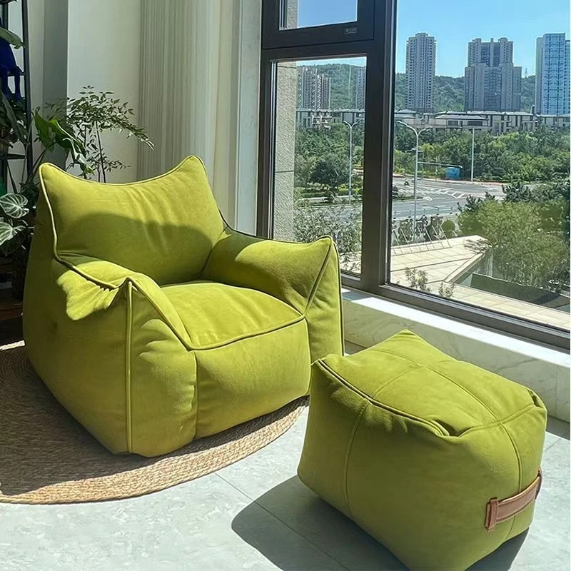 

Bay Window Lazy Sofa,Modern Single Balcony Design Recliner Simple Lazy Sofa Bean Bag Chair For Living Room Or Tatami Leisure