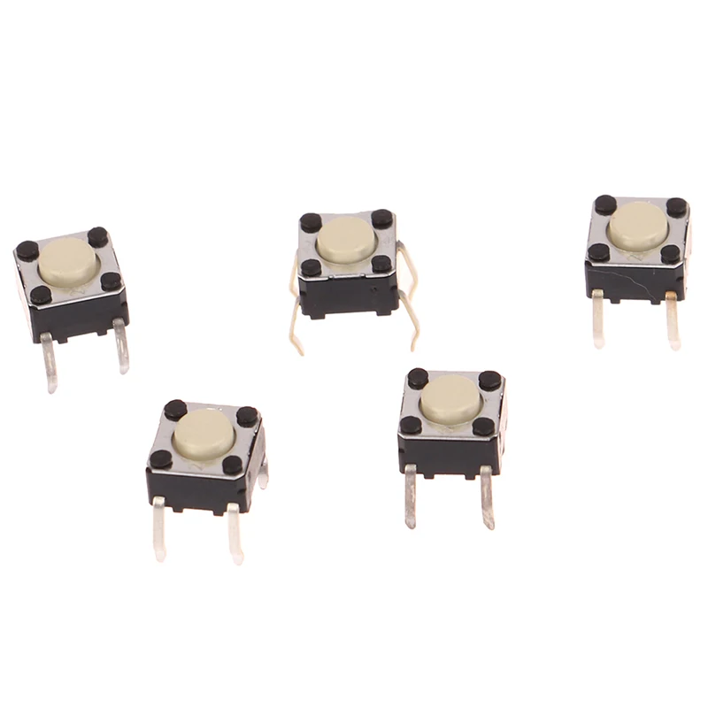 5 buah sakelar sentuh ringan 6*6*4.3mm tombol tekan Mouse sakelar mikro taktil untuk G300 G402 G600 G602 M210 M215 M325 M557