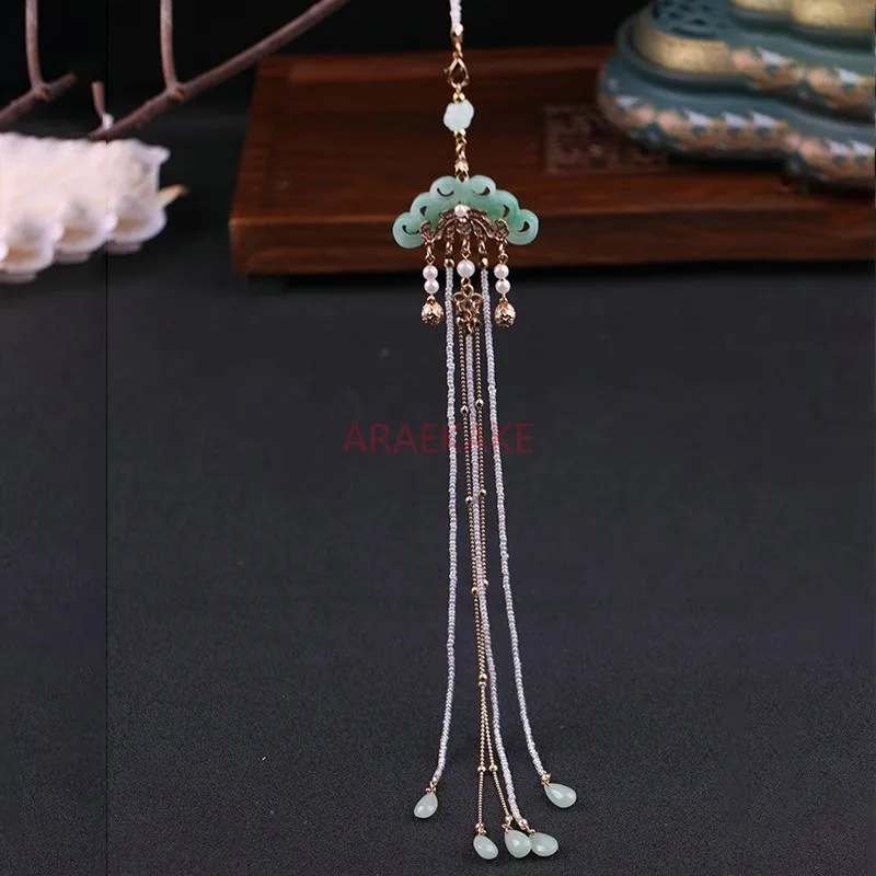 ياقة بإبزيم، شيونغسام، ياقة مضغوطة، قلادة معلقة، مجوهرات شرابة رائعة، إكسسوارات بإبزيم #1