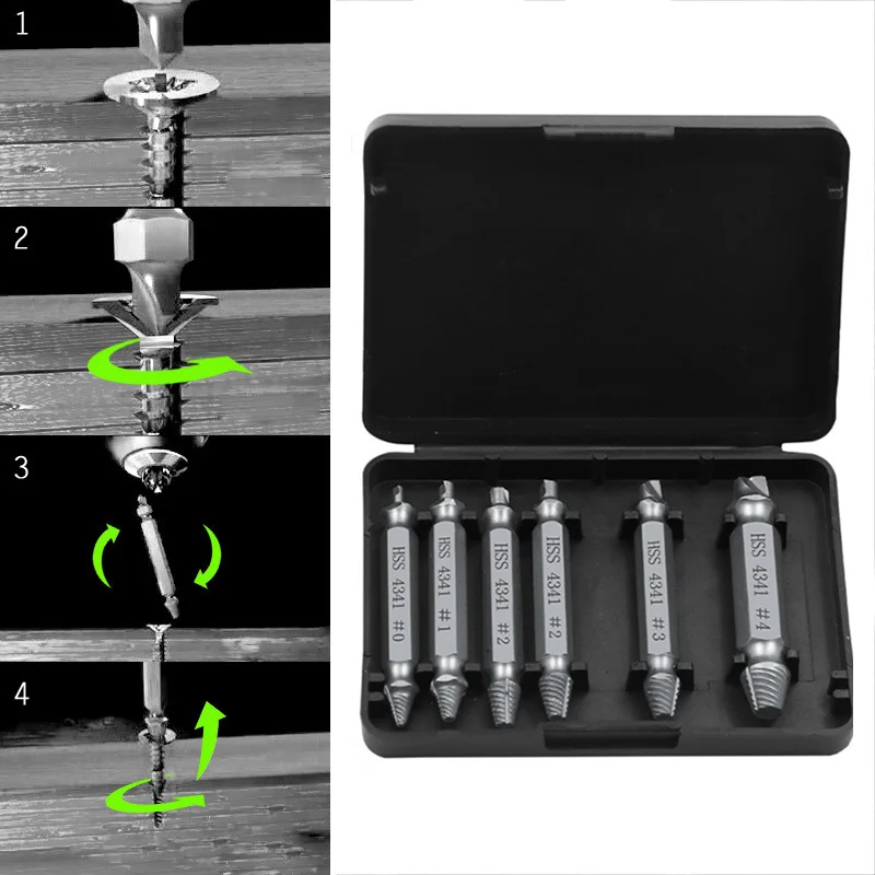 1 Set Double Head Broken Wire Removal Device End Screw Wire Picker Slip Tooth Breakage Screw Removal Tool Screwdriver