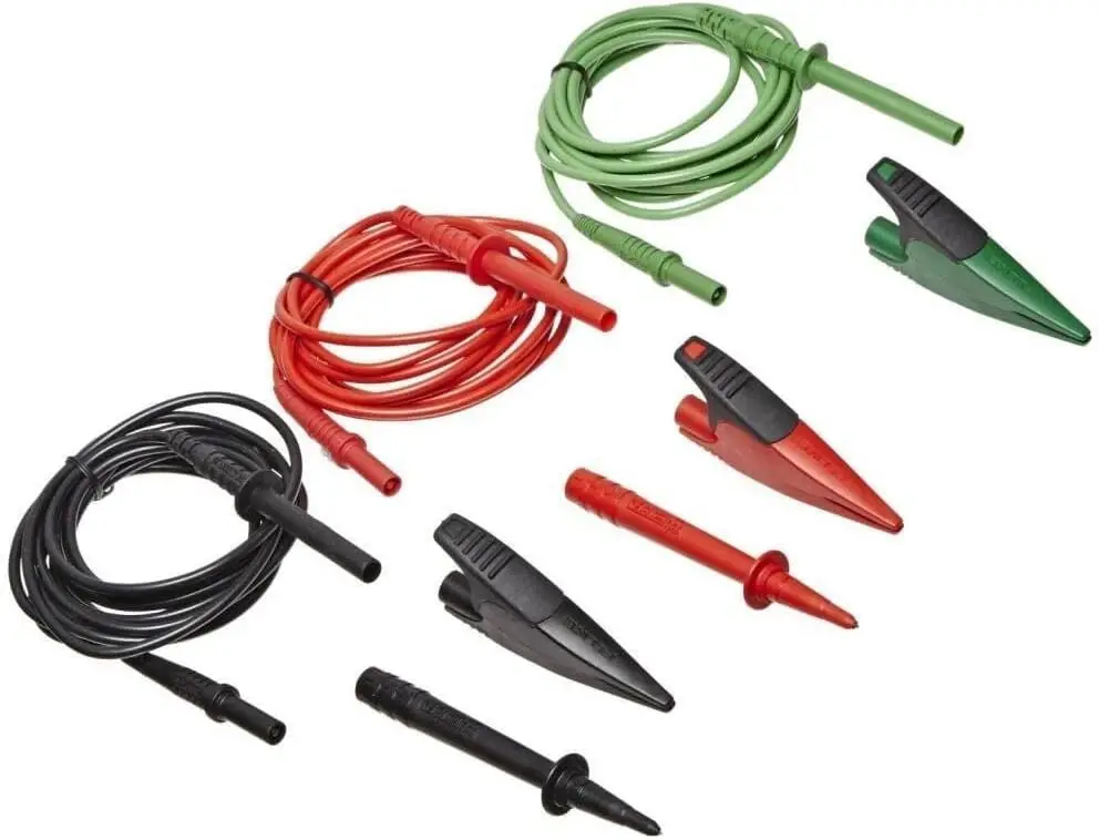 TL1550B 3 Piece Test Lead Set with Alligator Clips, 5000V DC Voltage, 20A Current, 103-25/128