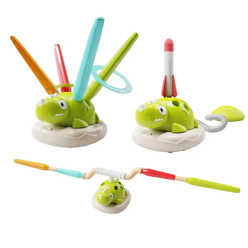 3 ใน 1 Musical Jump,Stomping Launch Rocket Launcher,ไดโนเสาร์ Rocket Launcher & แหวน Toss เกมกระโดดของเล่นเด็กของเล่นกีฬากลางแจ้ง