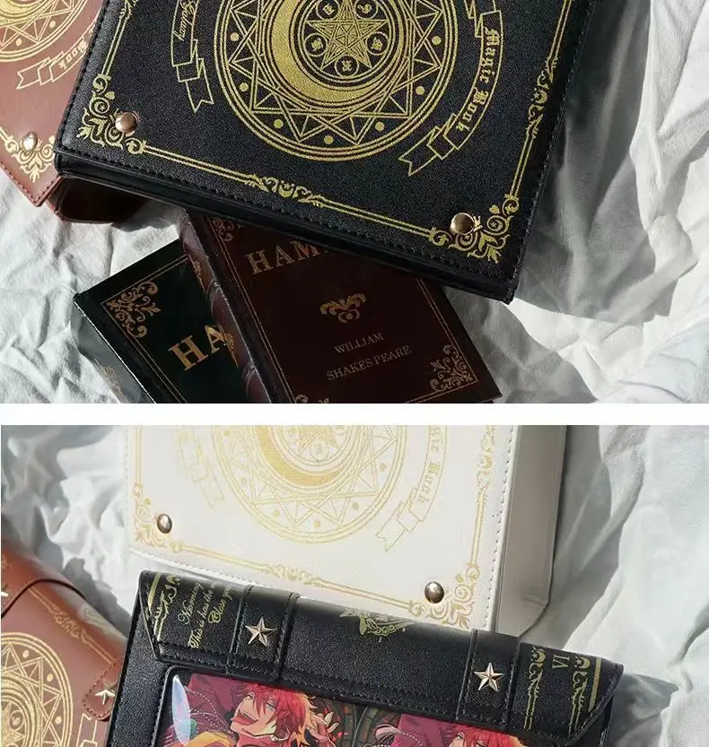 Anime Cosplay Magic Grimoire Rucksack Niedliche transparente Umhängetasche für Frauen Große Kapazität Studenten-Büchertasche für den täglichen Gebrauch – Detail 13