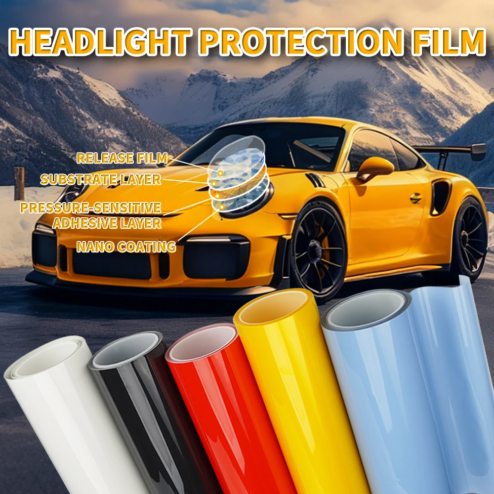 TPH-Material Nass-Installations-Schutzfolie für Auto-Frontscheinwerfer, Rücklichter, Nebelscheinwerfer, Getönte Vinylfolie