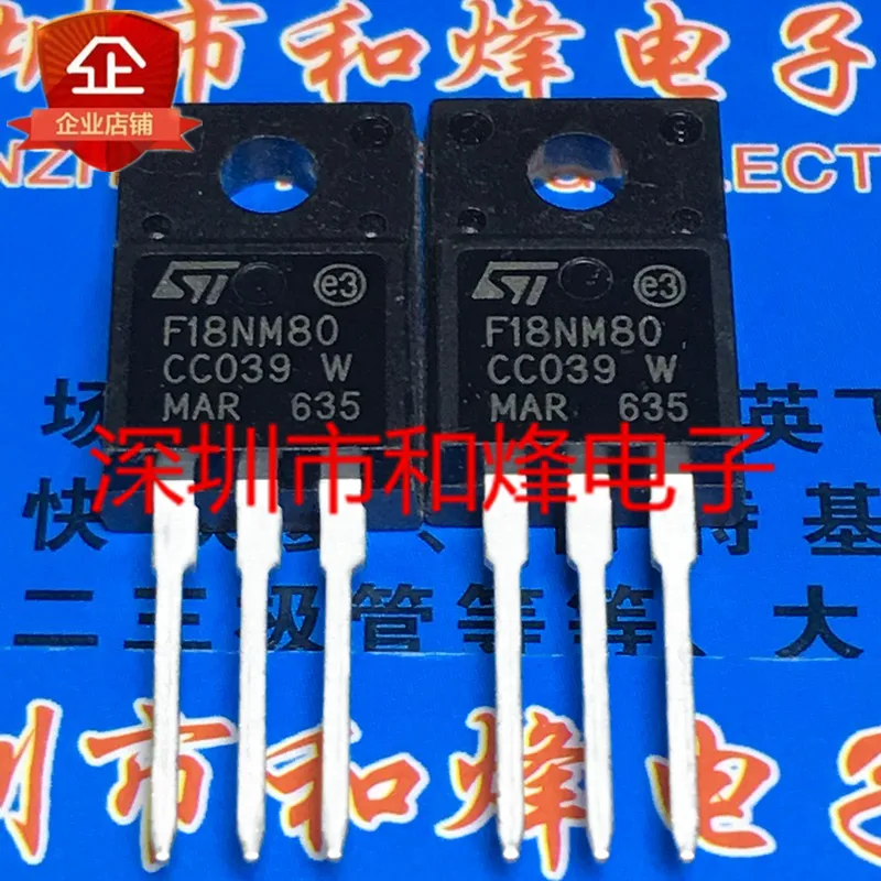 5PCS F18NM80 STF18NM80 STP18NM80 TO-220F 800V 17A Quality guarantee Fast Shipping On Stock