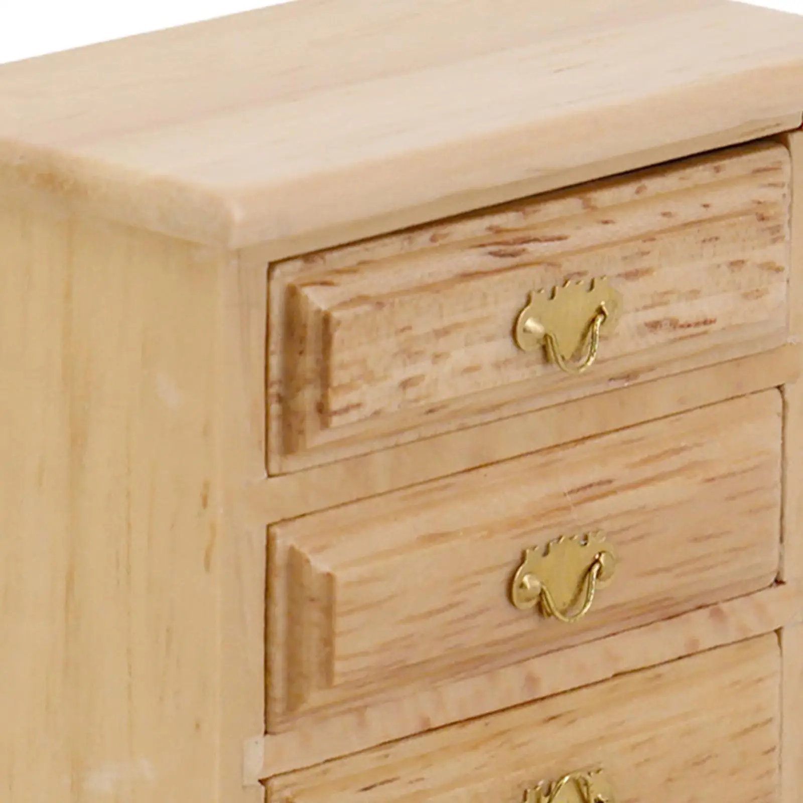 خزانة مصغرة على الطراز العتيق مع أدراج 1 12 أثاث غرفة نوم بيت الدمى لعبة مشهد صغير للأطفال #4