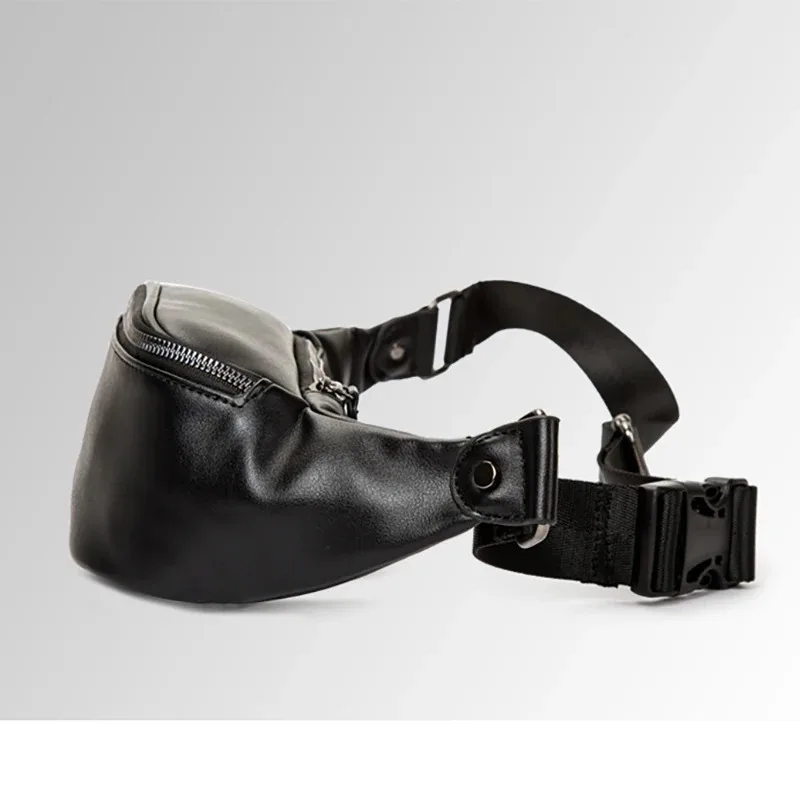 Fashion New Men's Chest Bag Shoulder Waist Bags PU Large Capacity Waterproof Outdoor Small Pack