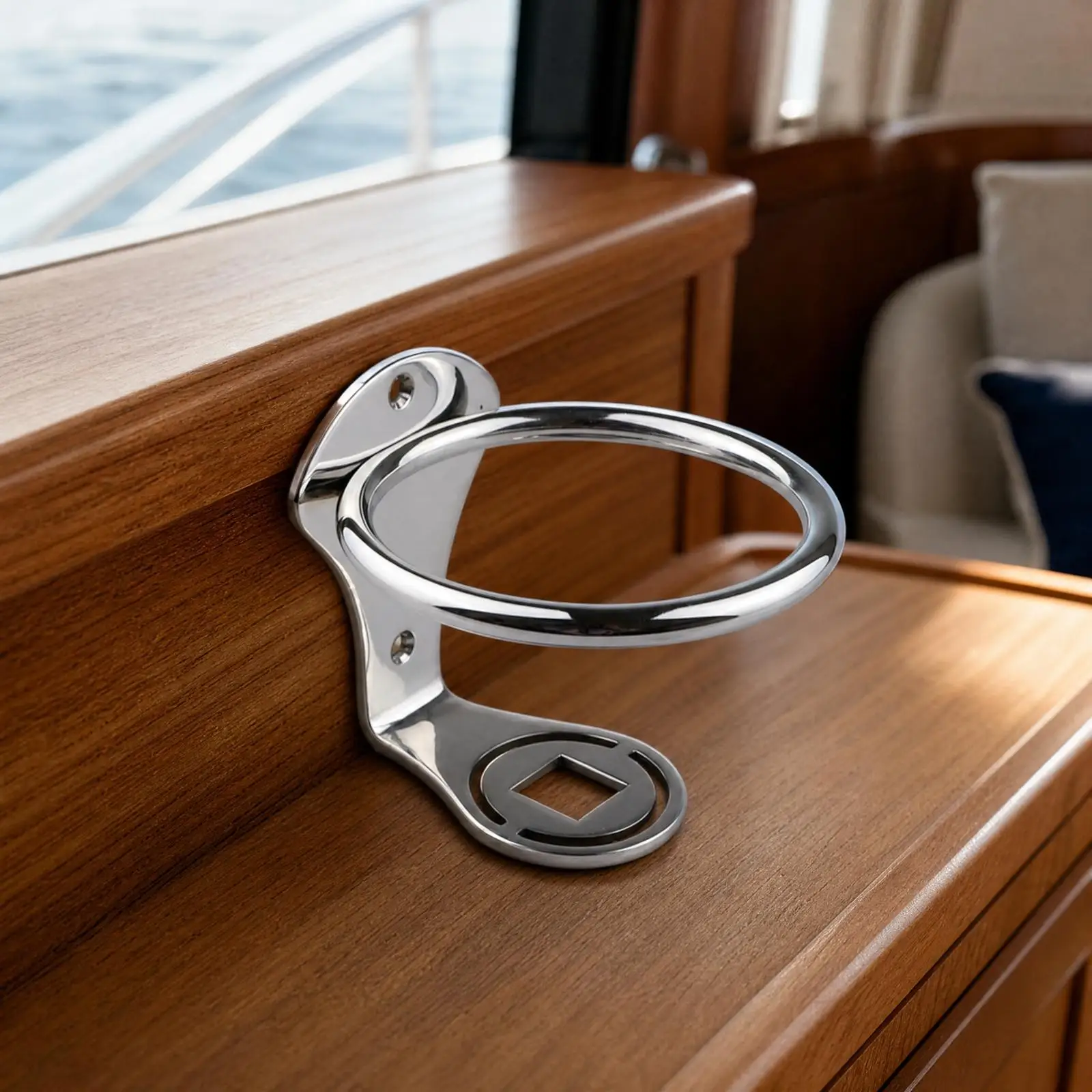 Stainless Steel Drink Holder for Boat RV Motorhome Wall Mount Cup Holder with Screws Secure Design