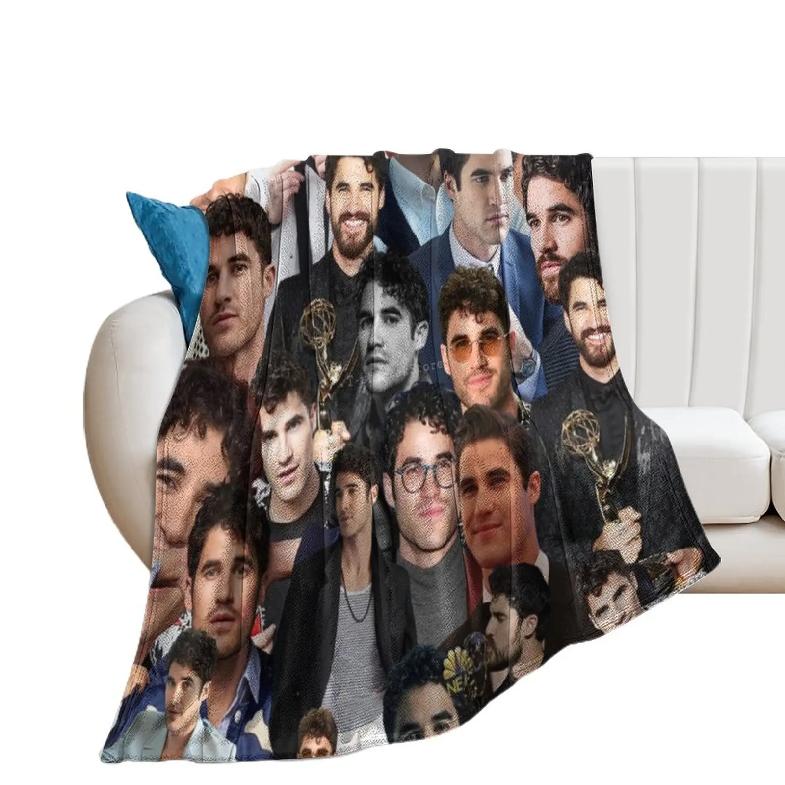 darren criss photo collage Throw Blanket Luxury Brand Nap Blankets