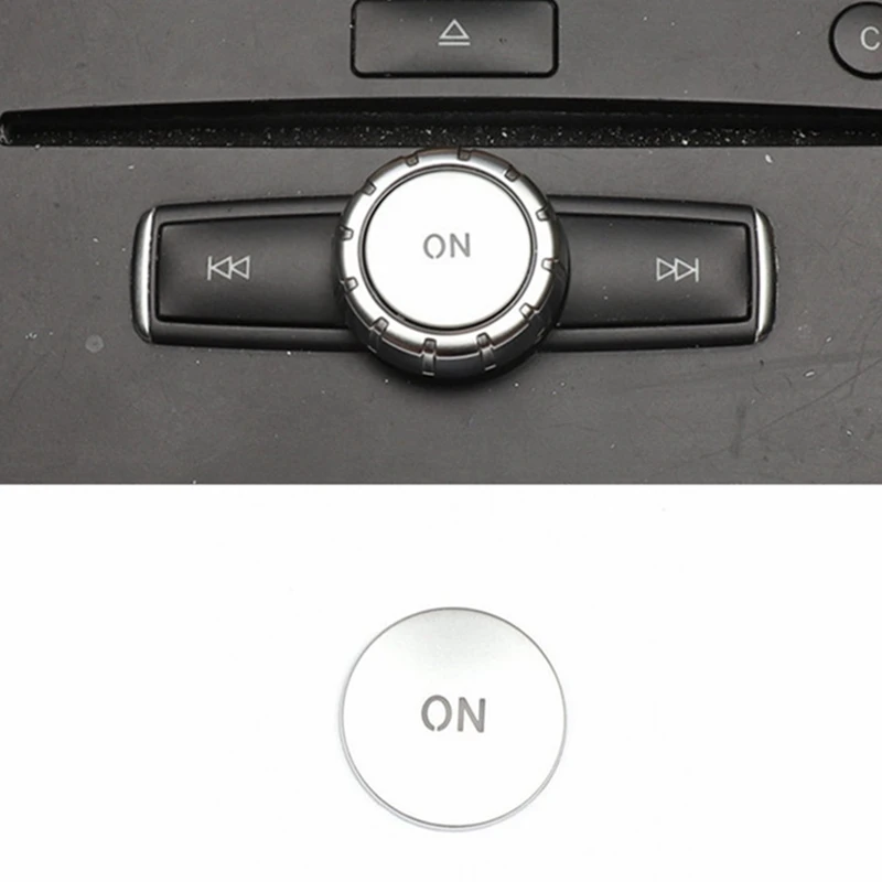 3X Car Console Volume Multimedia Switch Button Cover Trim For Benz W204 C180 E260 ML350 GLK200 Interior Accessories