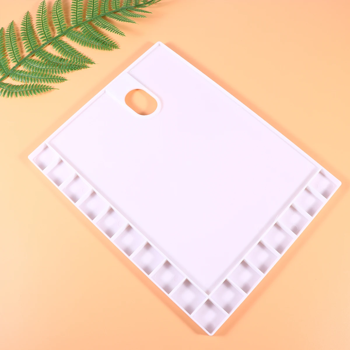 2개입 페인트 믹싱 팔레트 내구성 있는 플라스틱 17칸 사각형 아트 페인트 트레이 수채화 DIY 페인팅용 경량