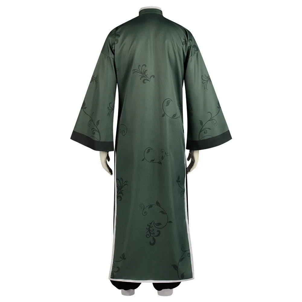 Anime BLUE LOCK Isagi Yoichi Cosplay Costume Chinese Style Kung Fu  Uniform Halloween Role Play Top Pants Men Wig Green Suit