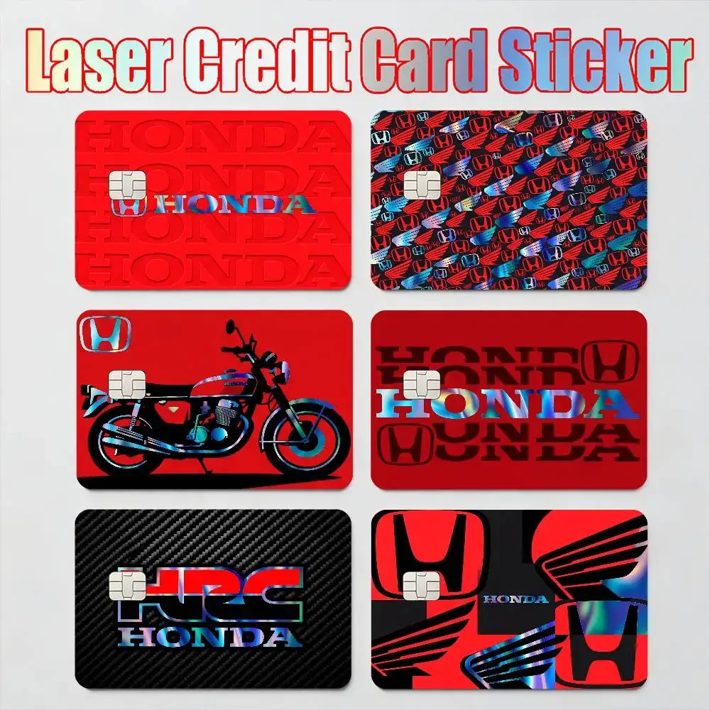

FOR HONDA STICKERS Laser Reflective Card Skin Sticker For Debit Credit Card