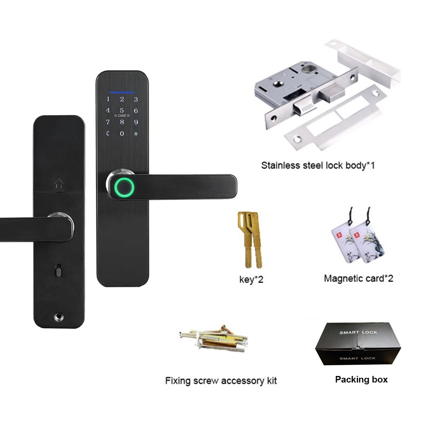 Cerradura Inteligente Tuya TTlock App Digital Fingerprint Password Card Keyless Entry Smart Home Lock