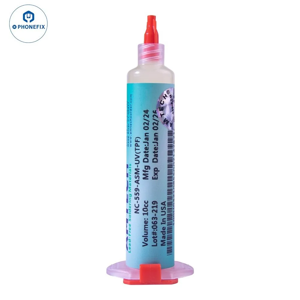 AMTECH NC-559-ASM Solder Paste flux oil cylinder welding for Mobile phone BGA PCB reballing Soldering repair