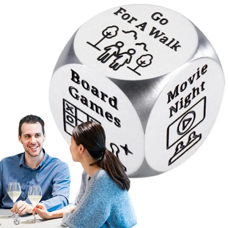 Creative Decision Dice Date Night Dice Game Couple Creative Decision Dice Funny Novelty Toys Ideas Steel Game Accessories For