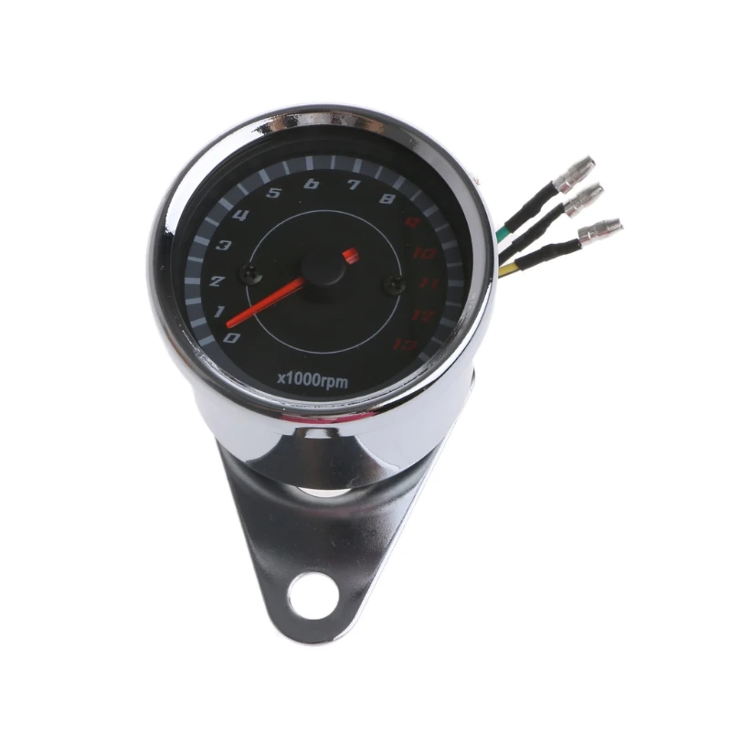 Universal 13000 Motorcycle Tachometer Electronic Tach Meter Speedometer Gauge LED Backlight Tachometer Meter