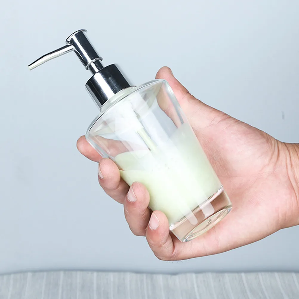 frasco-premium-de-210ml-com-bomba-pressurizadora-recarregavel-vazio-para-shampoo-sabonete-liquido-decoracao-moderna-transparente