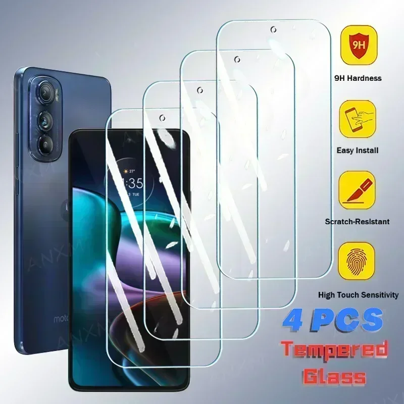 

4Pcs Screen Protector For Motorola Moto Edge 30 20 Neo Lite Pro G G32 G84 G13 G23 E13 E22 E32 G73 G72 G71 G54 G14 Tempered Glass