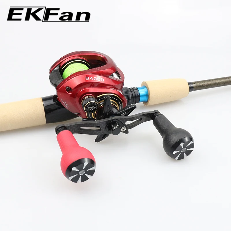 EKFan 105mm Baitcasting-Angelrollengriff für A/S/D 7*4/8*5 Loch Kohlefaser-Köderrollengriff TPE-Knopf DIY-Teile Zubehör – Detail 2