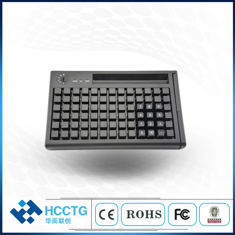 

USB+PS/2 Interface ISO/IBM 78 Keys Switches Good Feeling Programming POS Keyboard Support MSR KB78M-S