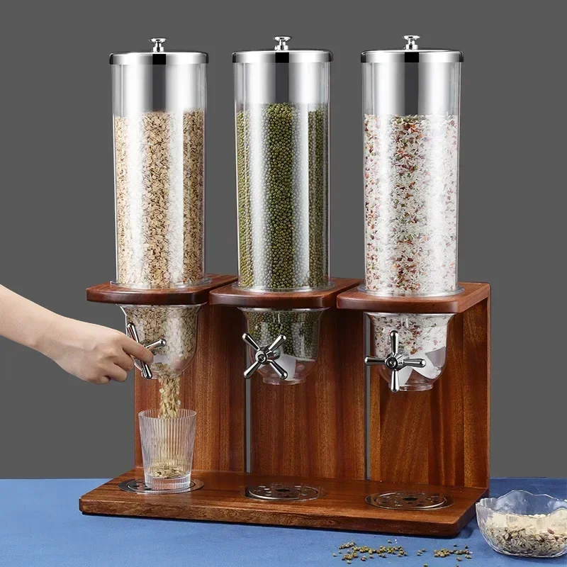 Grain dispensers, restaurants, hotel cereal buckets, grain storage, hotel dried fruits