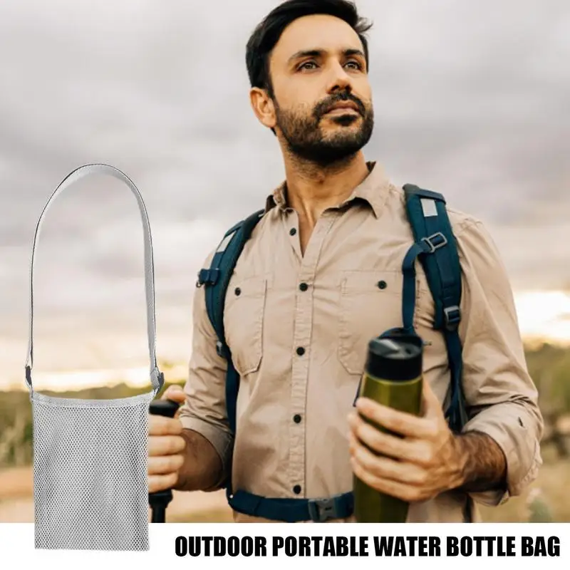 Water Cup Holders Insulated Cup Cover Water Cup Carrier Bag Water Bottle Sling Bag Beach Bottle Bag With Shoulder Strap Reusable