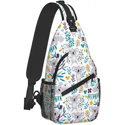 Koala pequena mochila crossbody sling saco para mulheres homens viagem caminhadas saco de peito mochila kawaii para a escola ao ar livre