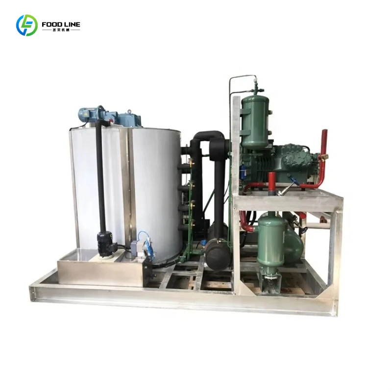 Slurry Ice Machine Supermarket Fresh Seafood Display Counter Cooling Equipment For Sashimi High Grade Very Efficient