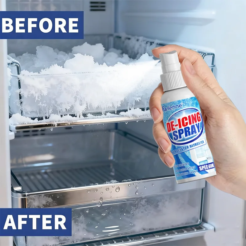 Farienne Freezer Ice Melting Spray, Fridge & Car Windshield Fast Defrost Agent, Anti-Frost Cleaning Spray