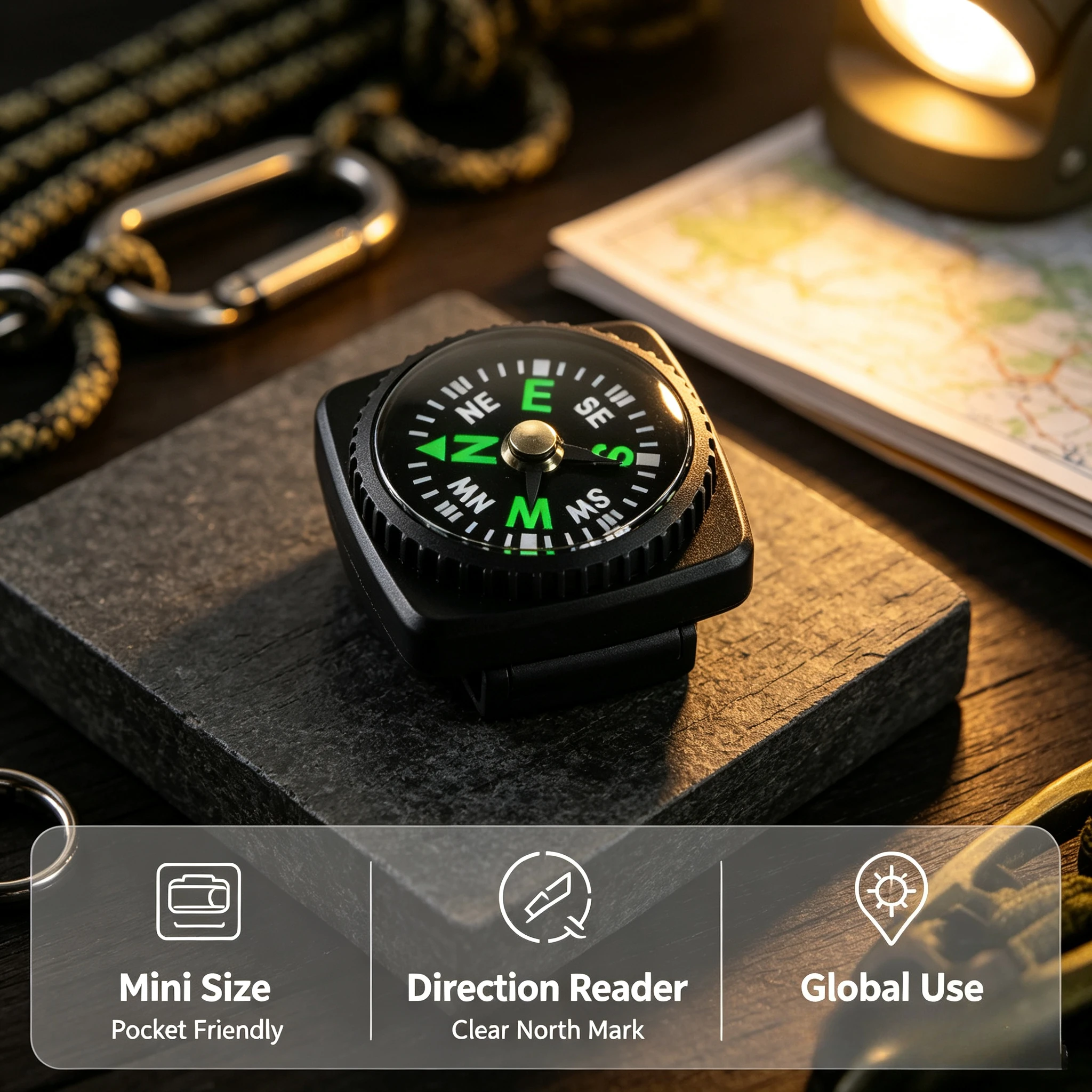Mini High Precision Compass for Kids Students Outdoor Sports Teaching Tool Portable North Navigation Toy