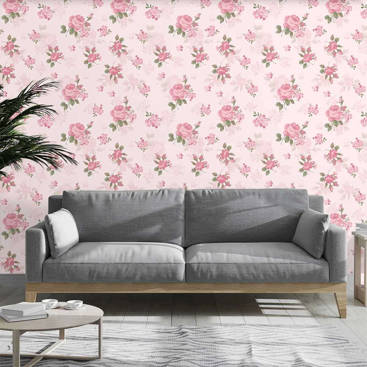 1pc Pink Floral Pattern Peeling Pasting Pvc Recycled Wallpaper Vinyl Self-Adhesive Cabinet Wallpapershelf Wall Decoration view 5