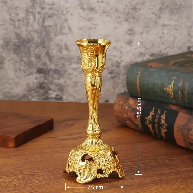 Retro Dinner Candelabra Ornament Luxury Polished Finish Candlestick Holder for High End Wedding Event Home Decor