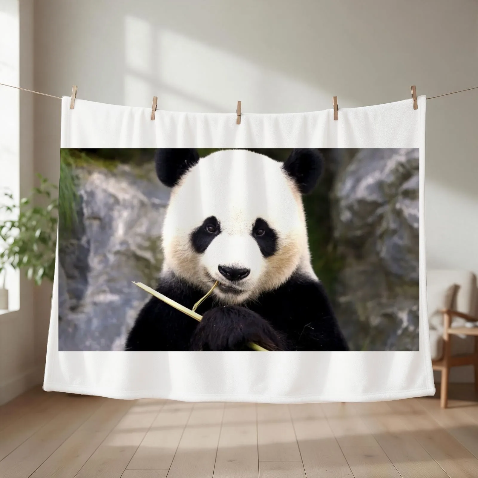 Panda Throw Blanket couch cozy soft plush fuzzy picnic outdoor blanket