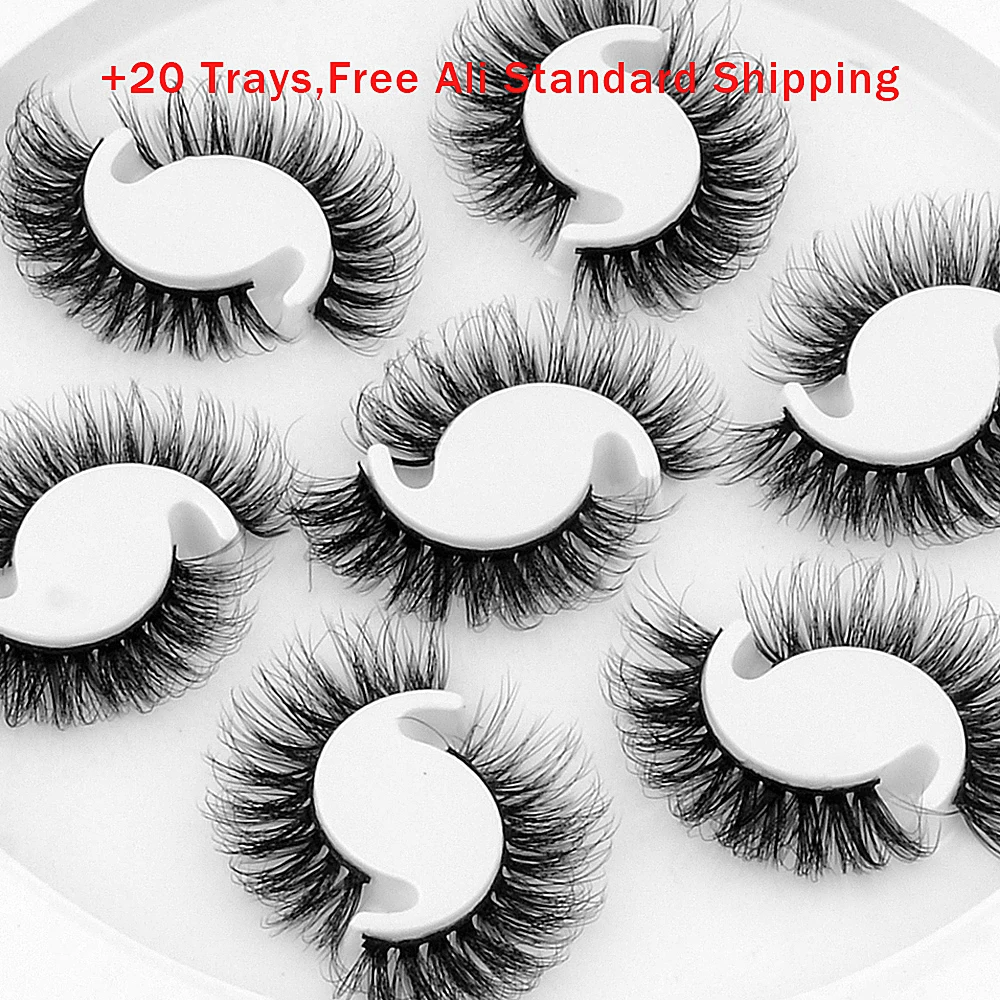 7/10 Pairs Faux Mink Strip Lashes 3D Mink Eyelashes Reusable Fluffy Make Up False Lashes extenstion