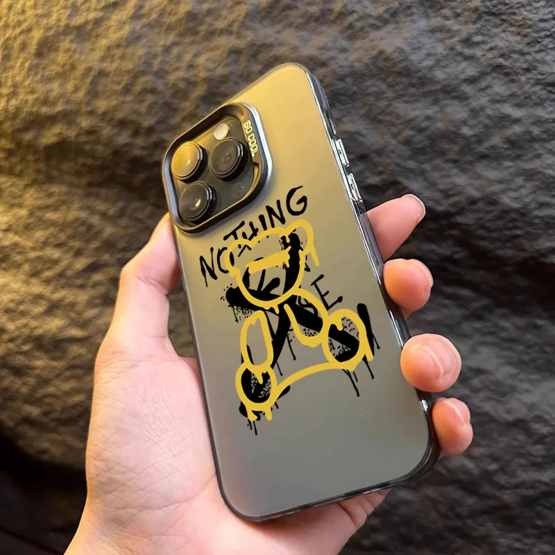 Graffiti Bear Graphic Phone Case For Xiaomi Redmi Note 13 12 Pro Plus 5G 12S 11S 11 10S 10 Redmi 12 13C 4G Hard Matte Back Cover