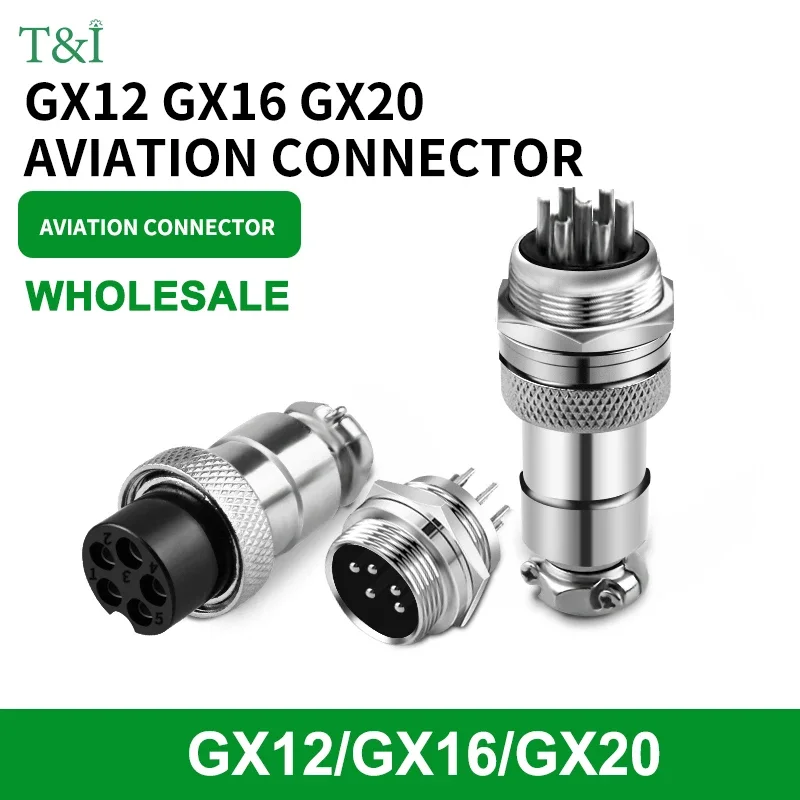 

5/10/100Set GX12 GX16 GX20 2 3 4 5 6 7 8 9 10 12 14 15 Pin Male&Female Docking Aviator Aviation Plug Socket Circular Connector