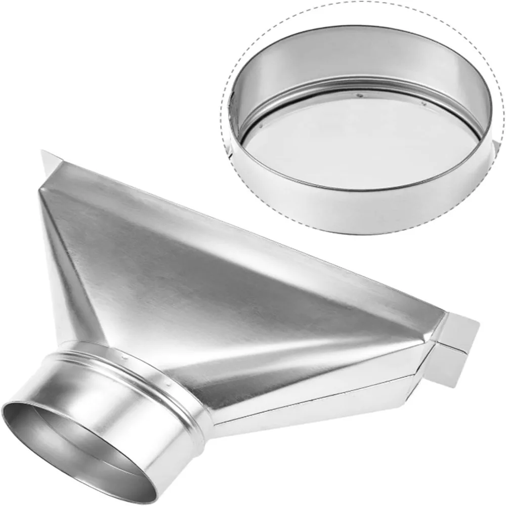Easy Installation Microwave Vent Kit Galvanized Steel Silver Duct Transition Rustproof Exhaust Duct Fitting Exhaust Ventilation