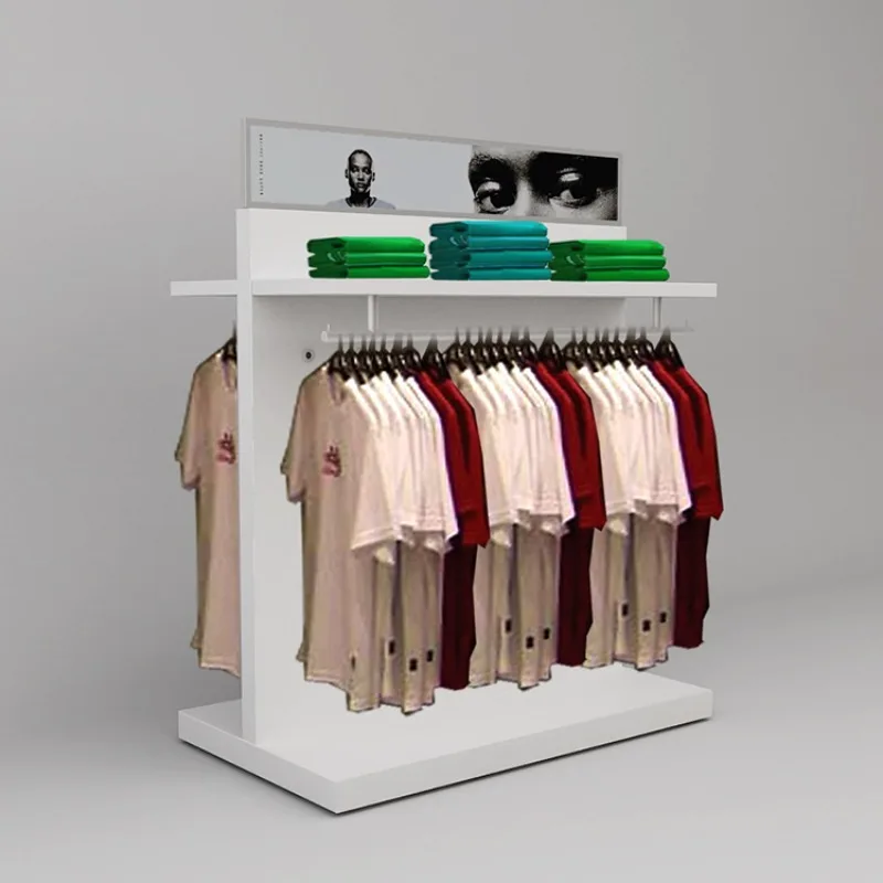 

Top Quality Custom Available Low MOQ Portable Retail T-Shirt Flooring Hanger Display Rack Store