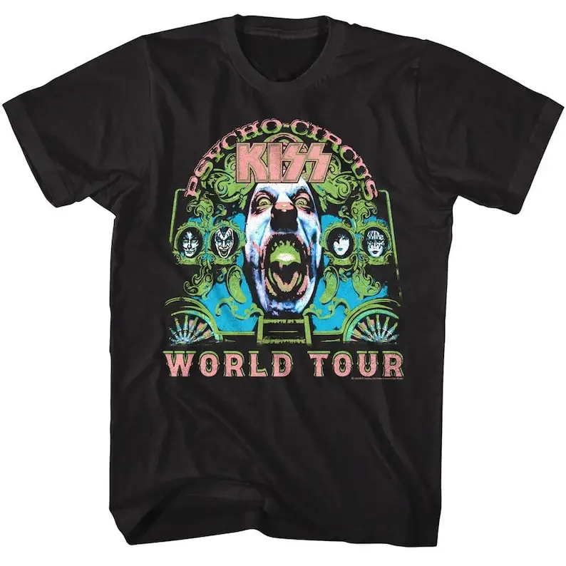 

Kiss Band Men’s Shirt Psycho Circus World Tour Rock Graphic Tees