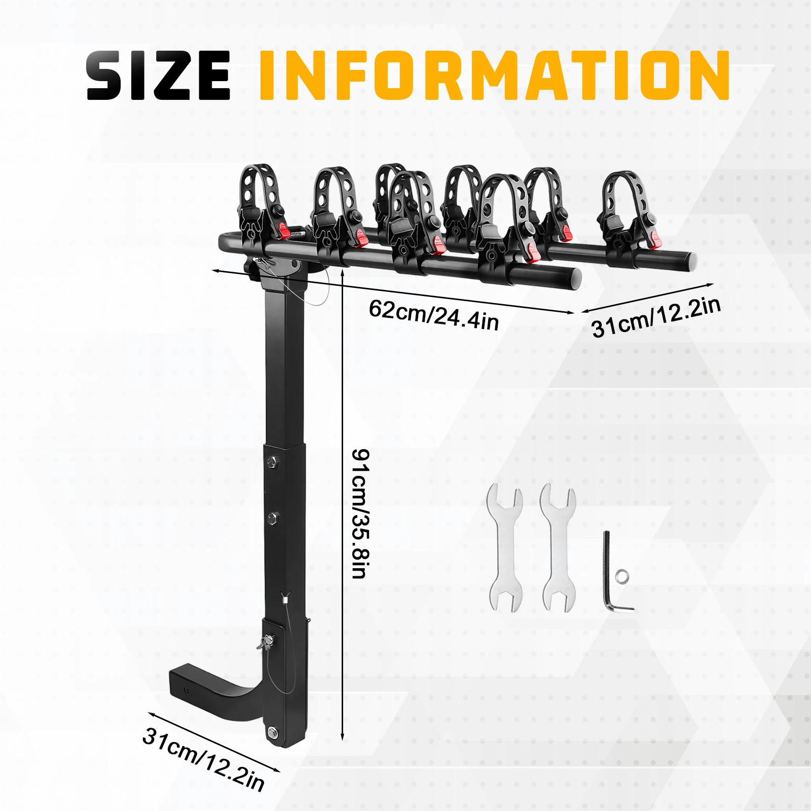 رف ربط للدراجة قابل للطي للسيارات والشاحنات وسيارات الدفع الرباعي الصغيرة