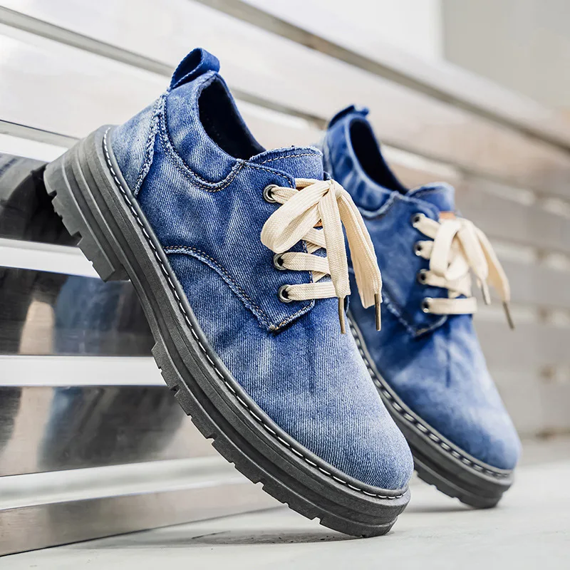 

Новые демисезонные джинсовые рабочие ботинки, повседневные туфли для активного отдыха, обувь для горного туризма