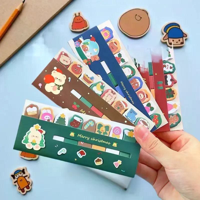 Рождественские заметки для рядных станций, милые наклейки для студентов с героями мультфильмов, ценные канцелярские принадлежности для заметок N Sticky Notes