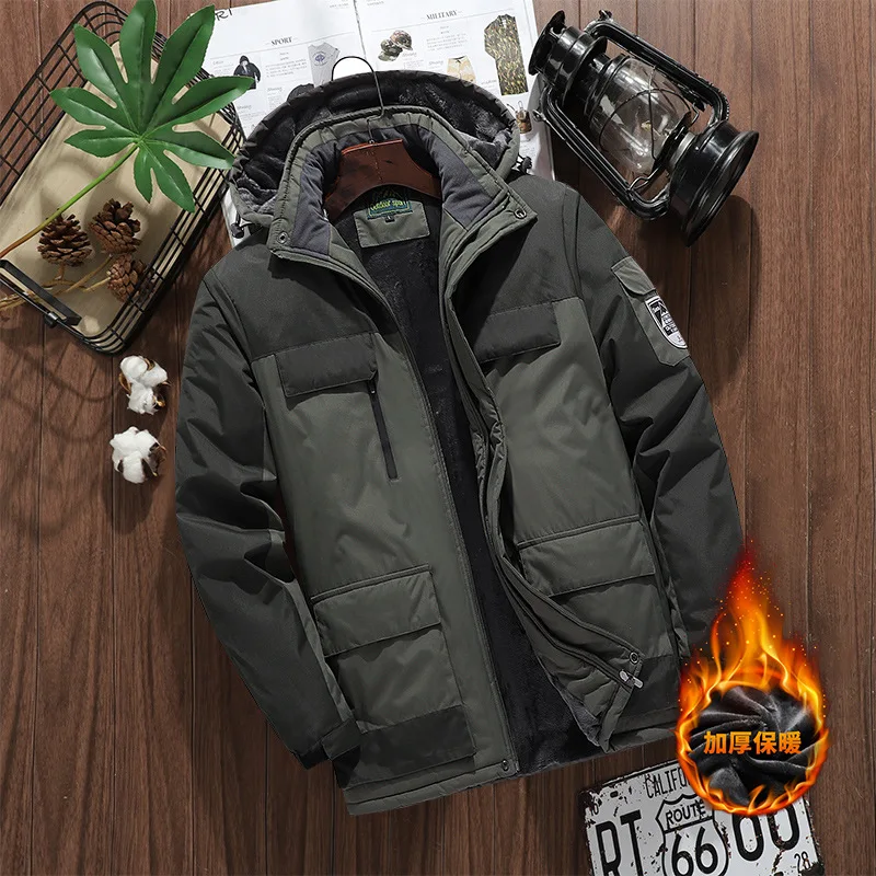 9XL Outdoor Hiking Sports Jacket Men Women Winter Windproof Warm Hooded Windbreaker Coat Thermal Waterproof Jacket Plus Size