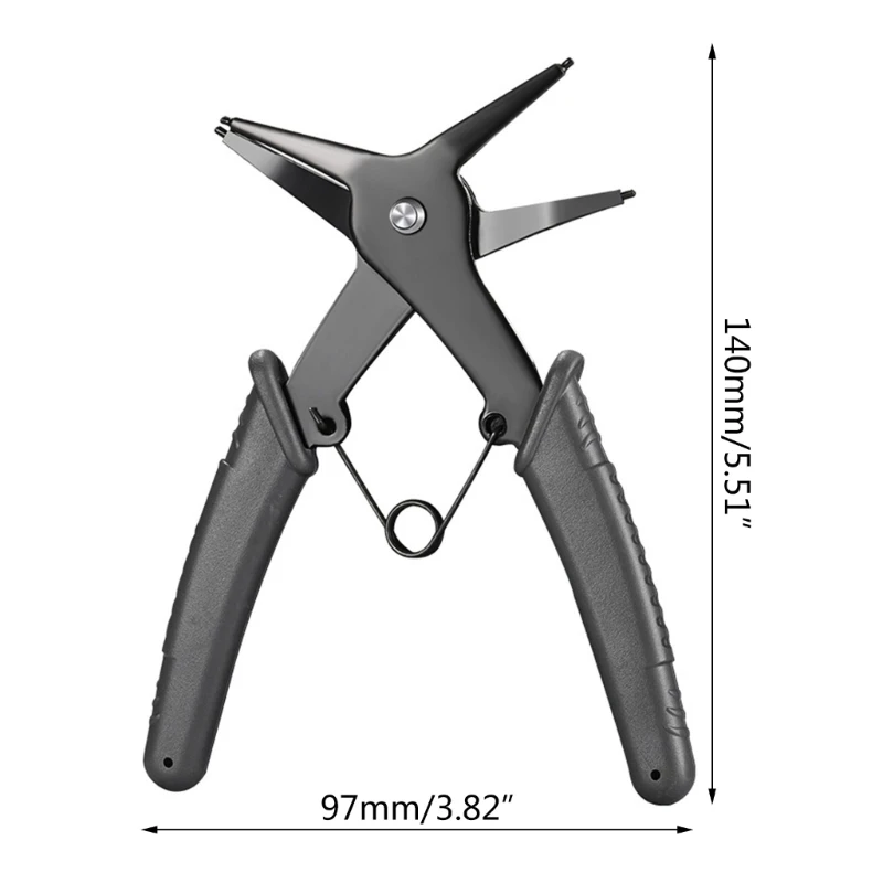 Circlip Pliers 2 in 1 High Carbon Steel Hand Tool with Wide Opening for Snap Rings Removal Maintenance Repair Use Dropship