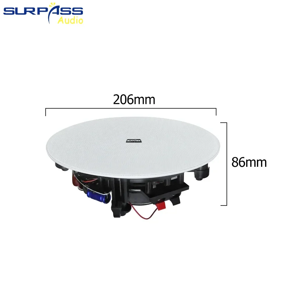 Frameless Narrow Edge Shell PA System Speaker 5.25inch Coxial Ceiling Speaker Passive Speaker For Home Background Music System