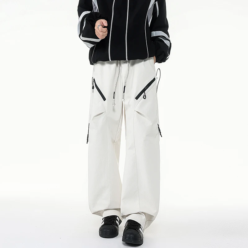 

Men's 2026 Spring And Autumn Retro Casual Pants Comfortable Work Waterproof Charge Pants Loose American Parachute Pants