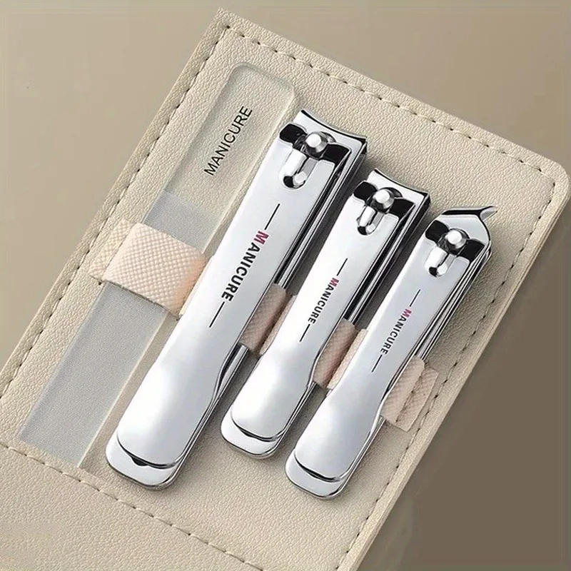 4Pcs Nail Clipper Set Nail Scissors Stainless Steel Portable Manicure Pedicure Tool Professional Fingernails Toenails Care Tools